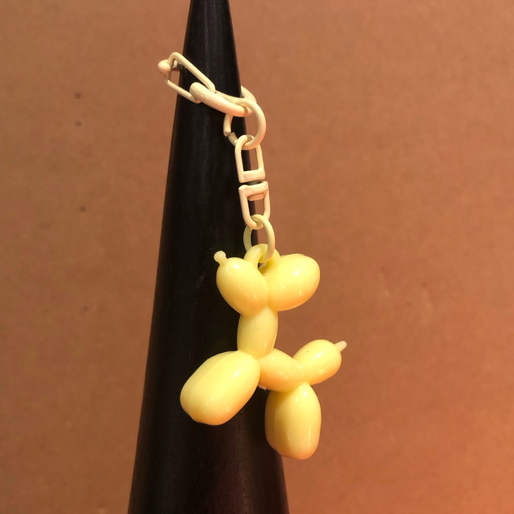 3/$20 Yellow Bubble Balloon Dog Keychain